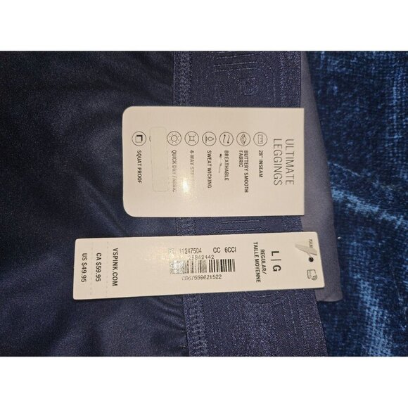 Victoria's Secret PINK Ultimate High Waist Leggings Blue Ombre Large Regular - Picture 3 of 8